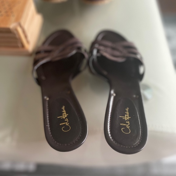 Y2K Cole Haan kitten heel brown slip-on brown size 7 - Picture 4 of 7